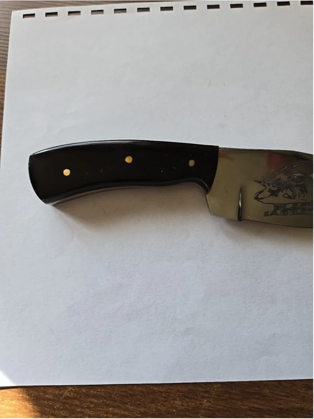 Custom Handmade Fixed Blade Knife W/ BLACK SABBATH Etched In Blade 8